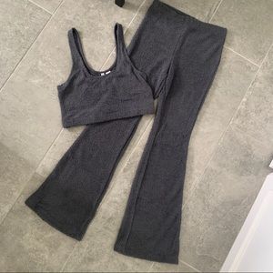 Grey terry cloth set